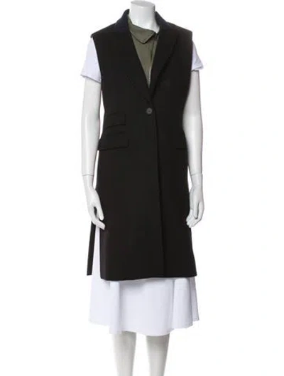 Pre-owned Veronica Beard Virgin Wool Vest In Black