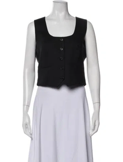 Pre-owned Veronica Beard Virgin Wool Vest In Black