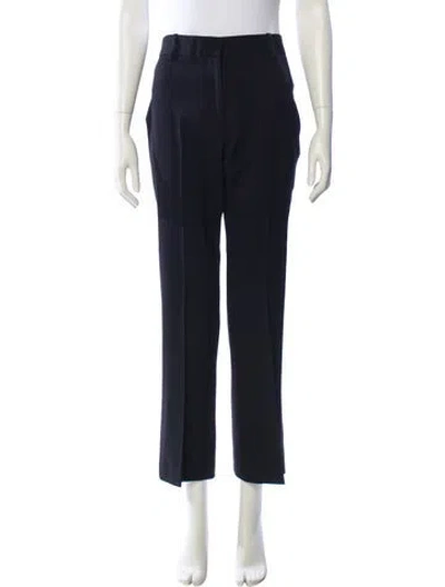 Pre-owned Veronica Beard Virgin Wool Wide Leg Pants In Blue