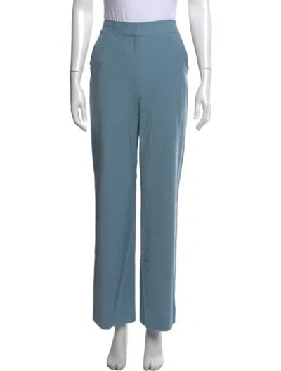 Pre-owned Veronica Beard Virgin Wool Wide Leg Pants In Blue