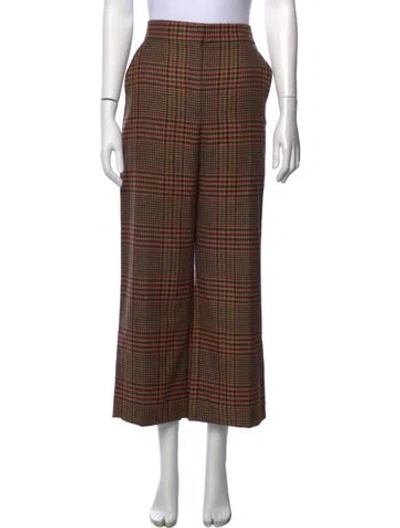 Pre-owned Veronica Beard Virgin Wool Wide Leg Pants In Neutral