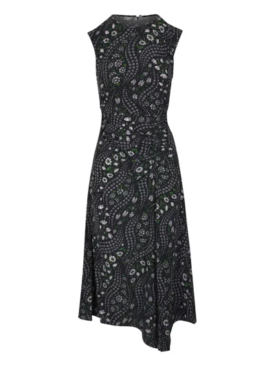 Veronica Beard Viviana Kleid Mit Blumen In Schwarz