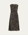 Veronica Beard Viviana Midi Dress In Black Multi