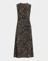 Veronica Beard Viviana Midi Dress In Black Multi