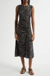Veronica Beard Viviana Midi Dress In Black Multi