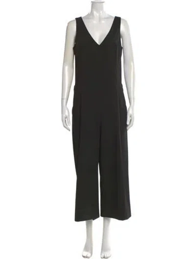 Pre-owned Veronica Beard V-neck Jumpsuit In Black