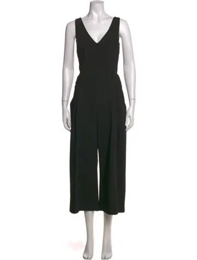 Pre-owned Veronica Beard V-neck Jumpsuit In Black