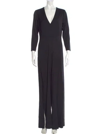Pre-owned Veronica Beard V-neck Jumpsuit In Gray