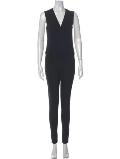 Pre-owned Veronica Beard V-neck Jumpsuit In Gray