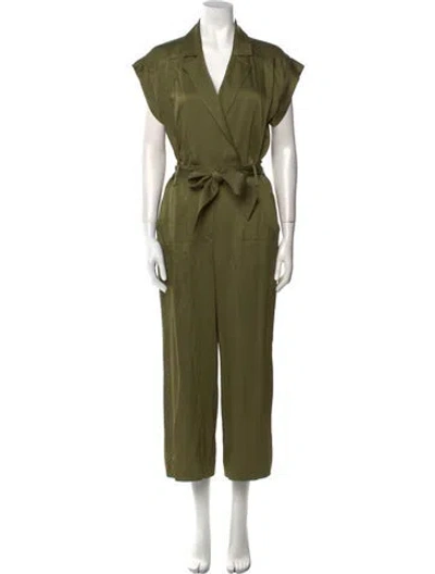 Pre-owned Veronica Beard V-neck Jumpsuit In Green