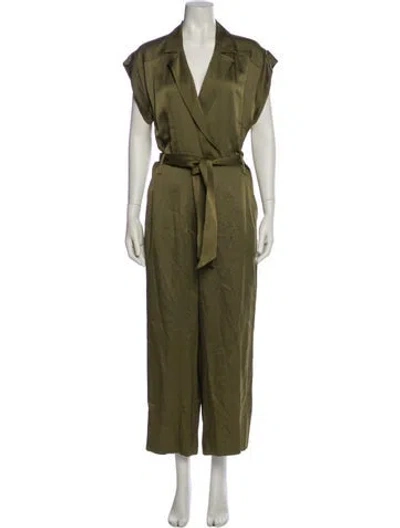 Pre-owned Veronica Beard V-neck Jumpsuit In Green