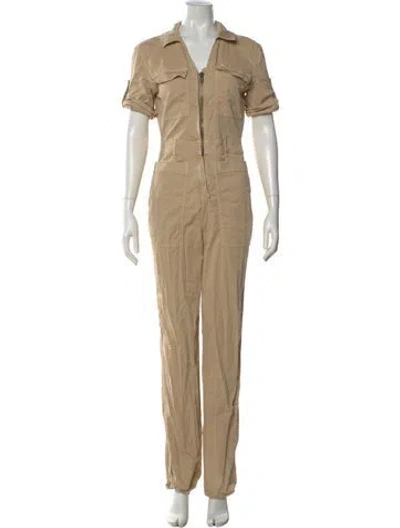 Pre-owned Veronica Beard V-neck Jumpsuit In Neutral