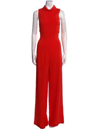 Pre-owned Veronica Beard V-neck Jumpsuit In Orange