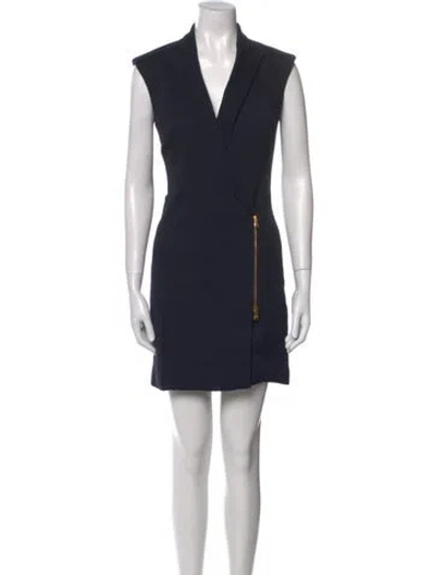 Pre-owned Veronica Beard V-neck Knee-length Dress In Black