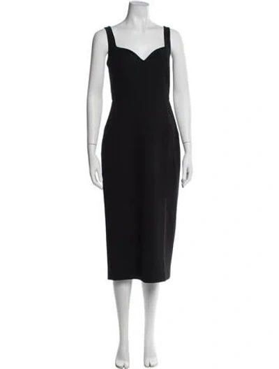 Pre-owned Veronica Beard V-neck Knee-length Dress In Black