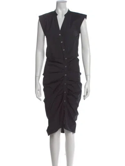 Pre-owned Veronica Beard V-neck Knee-length Dress In Black