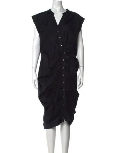 Pre-owned Veronica Beard V-neck Knee-length Dress In Black