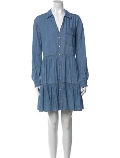 Pre-owned Veronica Beard V-neck Knee-length Dress In Blue