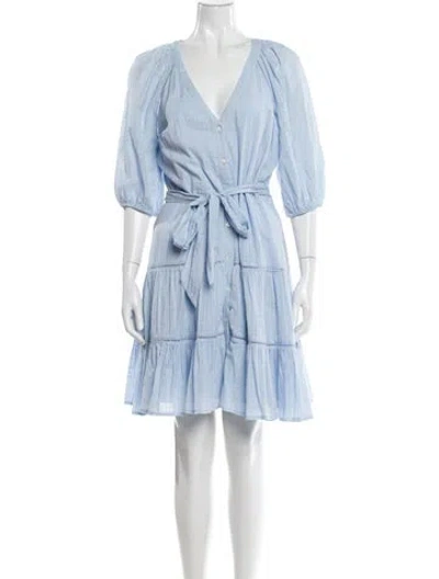Pre-owned Veronica Beard V-neck Knee-length Dress In Blue