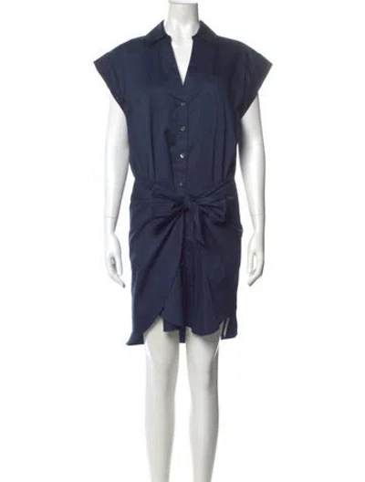 Pre-owned Veronica Beard V-neck Knee-length Dress In Blue