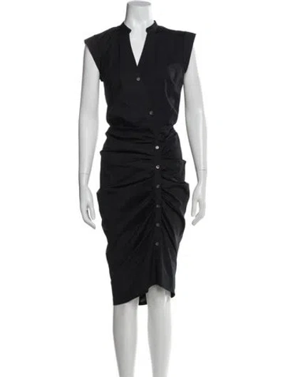Pre-owned Veronica Beard V-neck Knee-length Dress In Blue