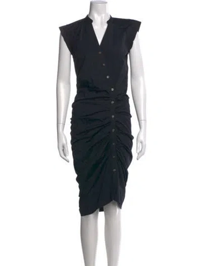 Pre-owned Veronica Beard V-neck Knee-length Dress In Blue