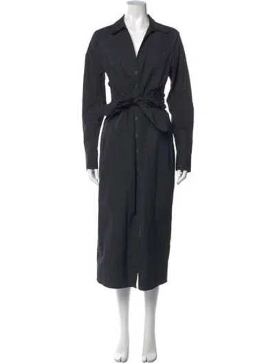 Pre-owned Veronica Beard V-neck Long Dress In Black