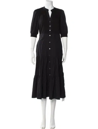 Pre-owned Veronica Beard V-neck Long Dress In Black