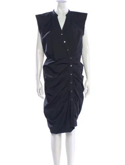 Pre-owned Veronica Beard V-neck Long Dress In Blue