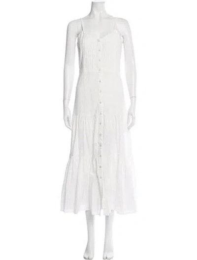 Pre-owned Veronica Beard V-neck Long Dress In Neutral