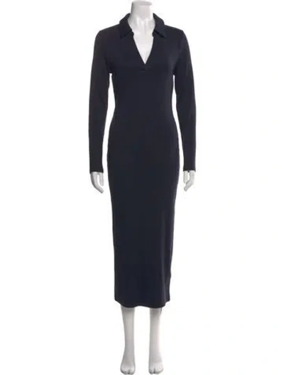 Pre-owned Veronica Beard V-neck Long Dress W/ Tags In Black