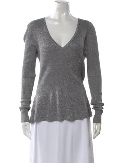 Pre-owned Veronica Beard V-neck Long Sleeve Top W/ Tags