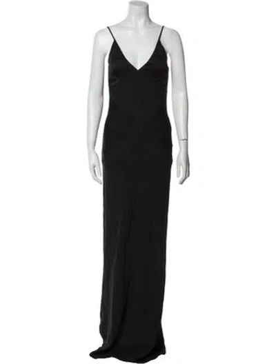 Pre-owned Veronica Beard V-neck Midi Length Dress In Black