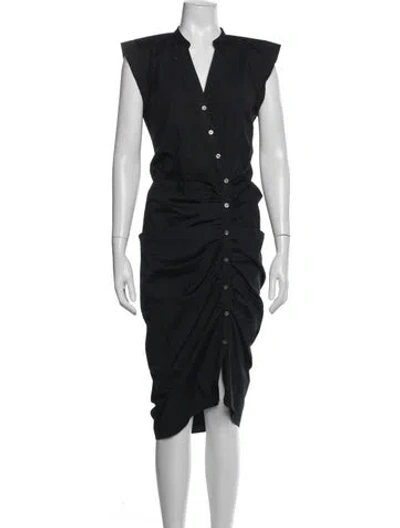Pre-owned Veronica Beard V-neck Midi Length Dress In Blue