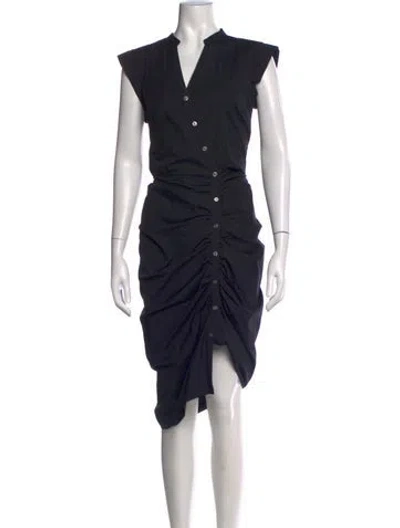 Pre-owned Veronica Beard V-neck Midi Length Dress In Blue