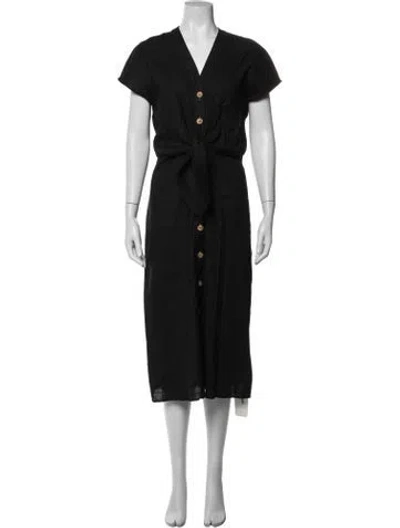Pre-owned Veronica Beard V-neck Midi Length Dress In Blue