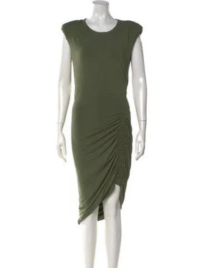 Pre-owned Veronica Beard V-neck Midi Length Dress In Green