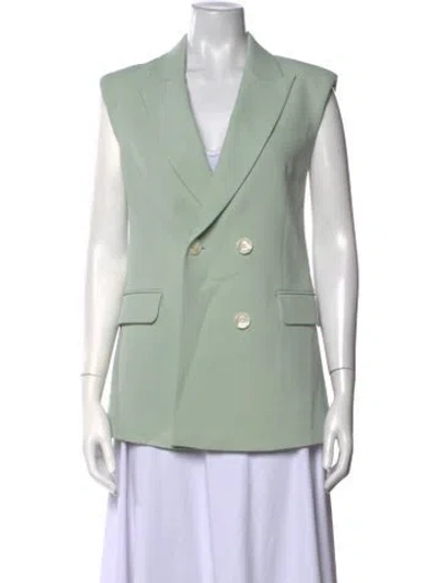 Pre-owned Veronica Beard V-neck Midi Length Dress In Green