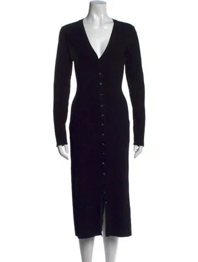 Pre-owned Veronica Beard V-neck Midi Length Dress W/ Tags In Black