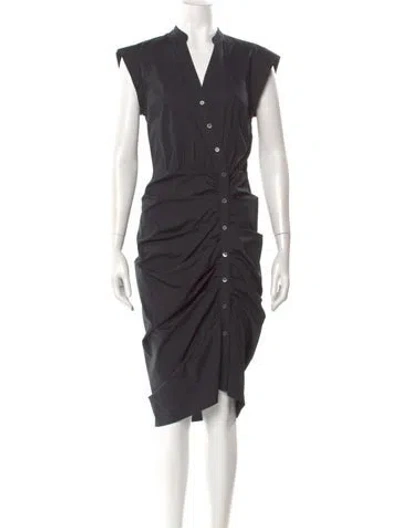 Pre-owned Veronica Beard V-neck Midi Length Dress W/ Tags In Gray