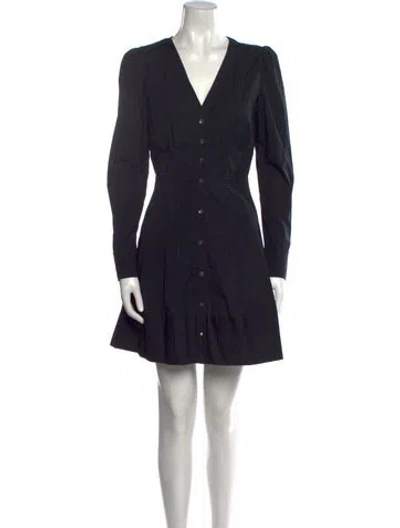 Pre-owned Veronica Beard V-neck Mini Dress In Black