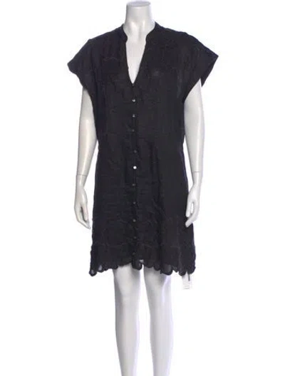 Pre-owned Veronica Beard V-neck Mini Dress In Black