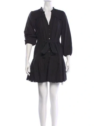 Pre-owned Veronica Beard V-neck Mini Dress In Black