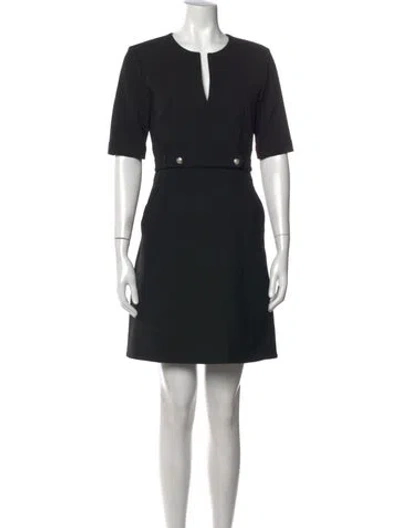 Pre-owned Veronica Beard V-neck Mini Dress In Black