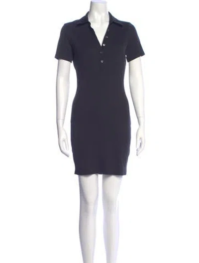 Pre-owned Veronica Beard V-neck Mini Dress In Blue