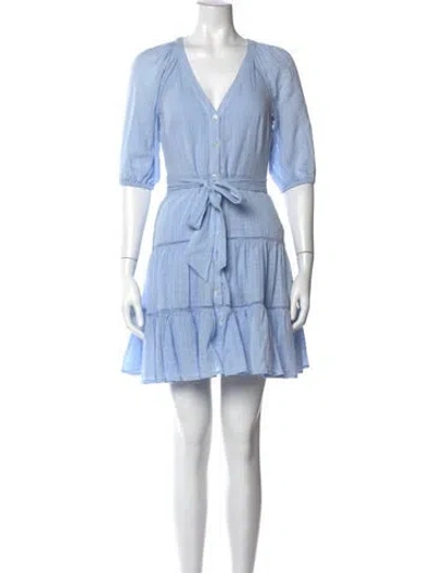 Pre-owned Veronica Beard V-neck Mini Dress In Blue