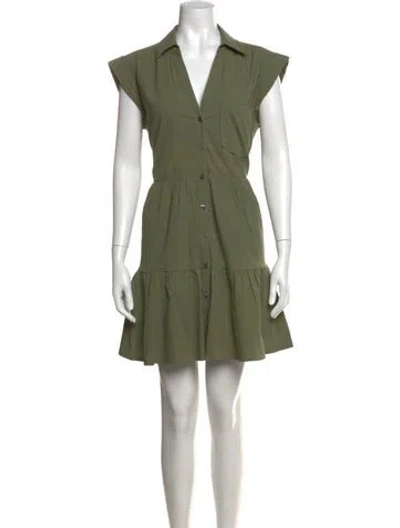 Pre-owned Veronica Beard V-neck Mini Dress In Green