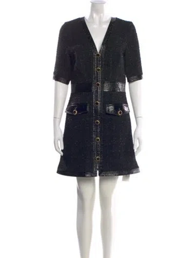 Pre-owned Veronica Beard V-neck Mini Dress In Multi