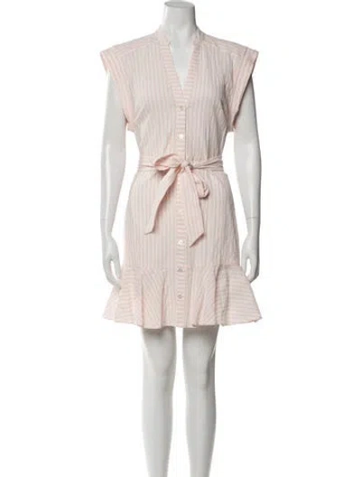 Pre-owned Veronica Beard V-neck Mini Dress In Pink