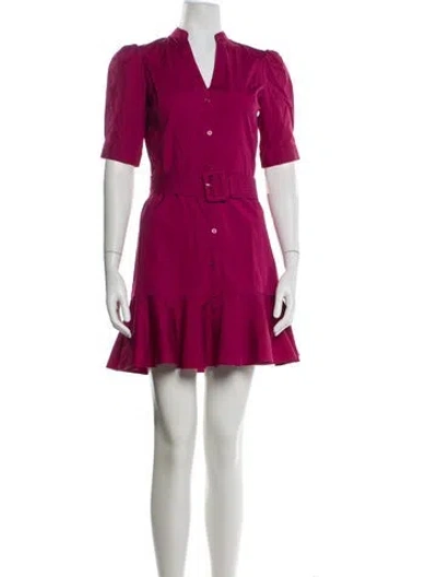 Pre-owned Veronica Beard V-neck Mini Dress In Pink